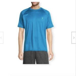 Men’s Spyder Rash Guard Blue Short Sleeve Sun/Swim Shirt 30+UPF Adult Size XL